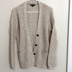 American Eagle beige cardigan size small